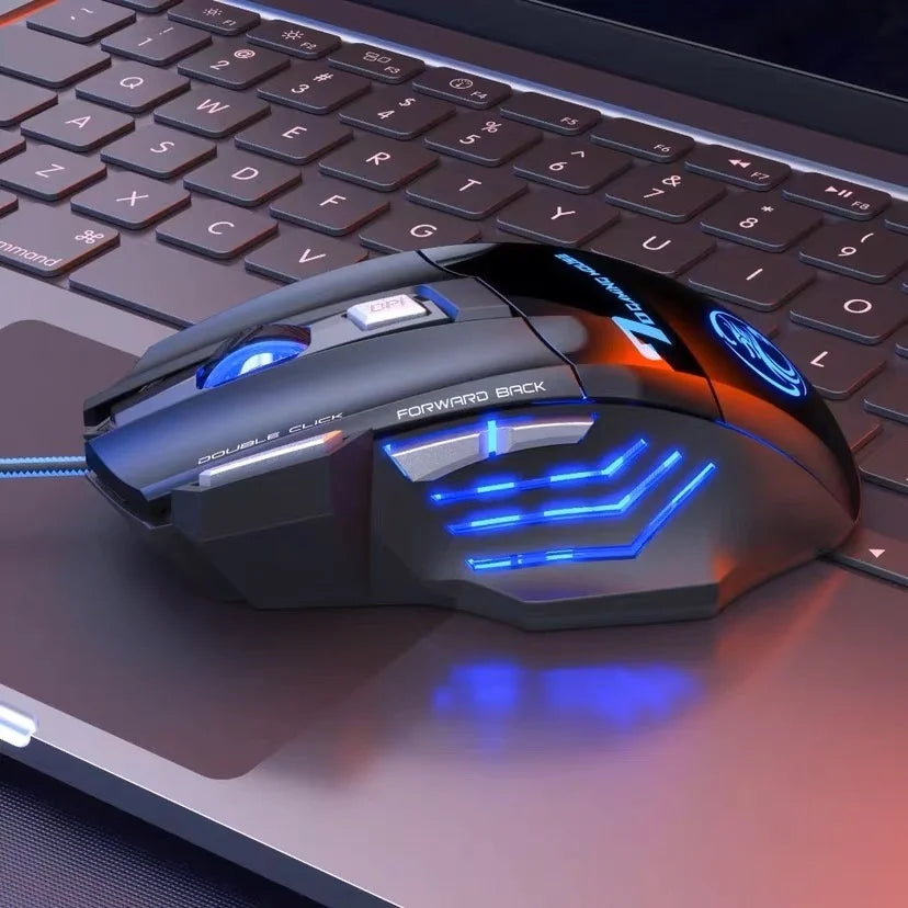 Mouse Gamer Profissional X7 – 3200 DPI com Design Ergonômico e LED