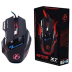 Mouse Gamer Profissional X7 – 3200 DPI com Design Ergonômico e LED
