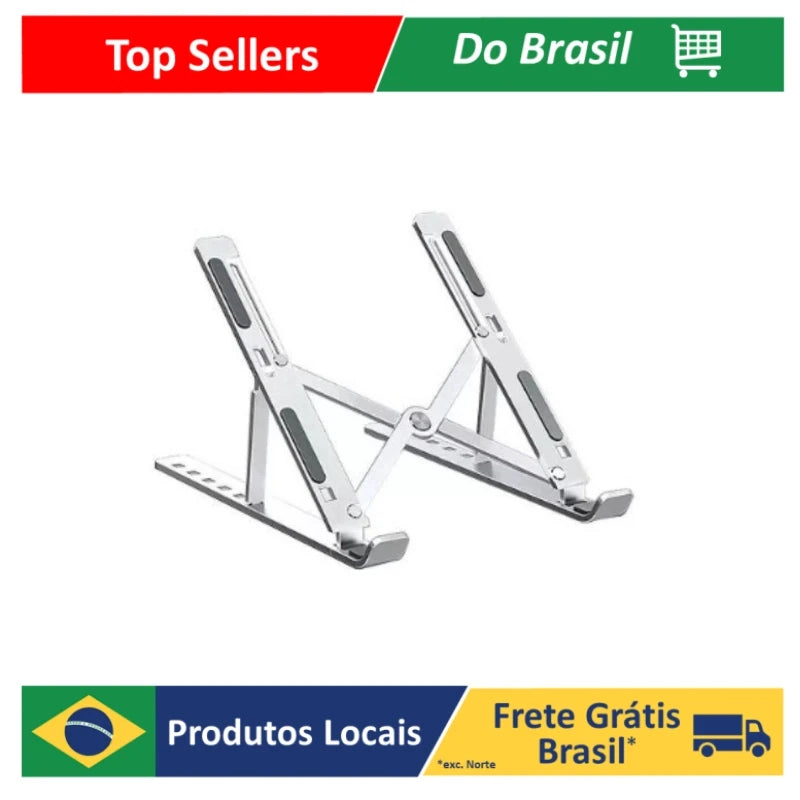 Suporte De Alumínio Ajustável Para Notebook E Macbook Escritório