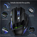 Mouse Gamer Profissional X7 – 3200 DPI com Design Ergonômico e LED