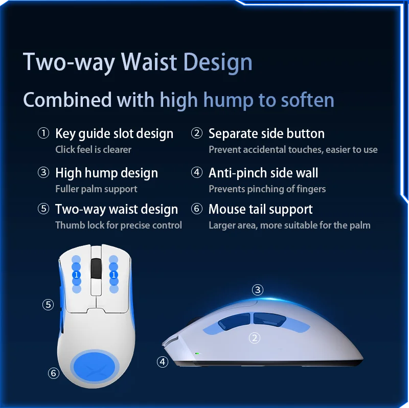 Delux Ultra light Pro – Mouse Gamer Sem Fio Ultral leve de Alta Precisão