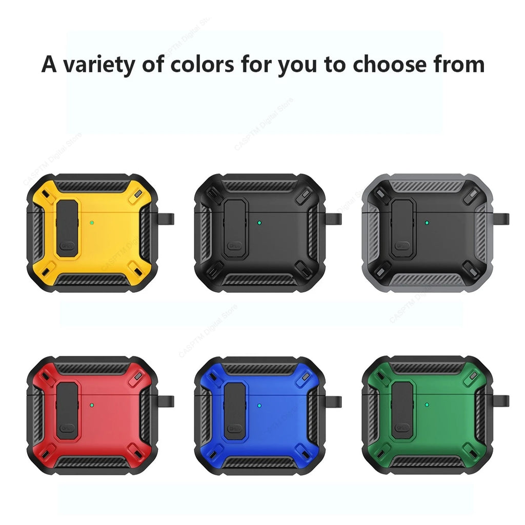 Case Elite Blindada – Ultra Proteção com Trava de Segurança (AirPods 4)