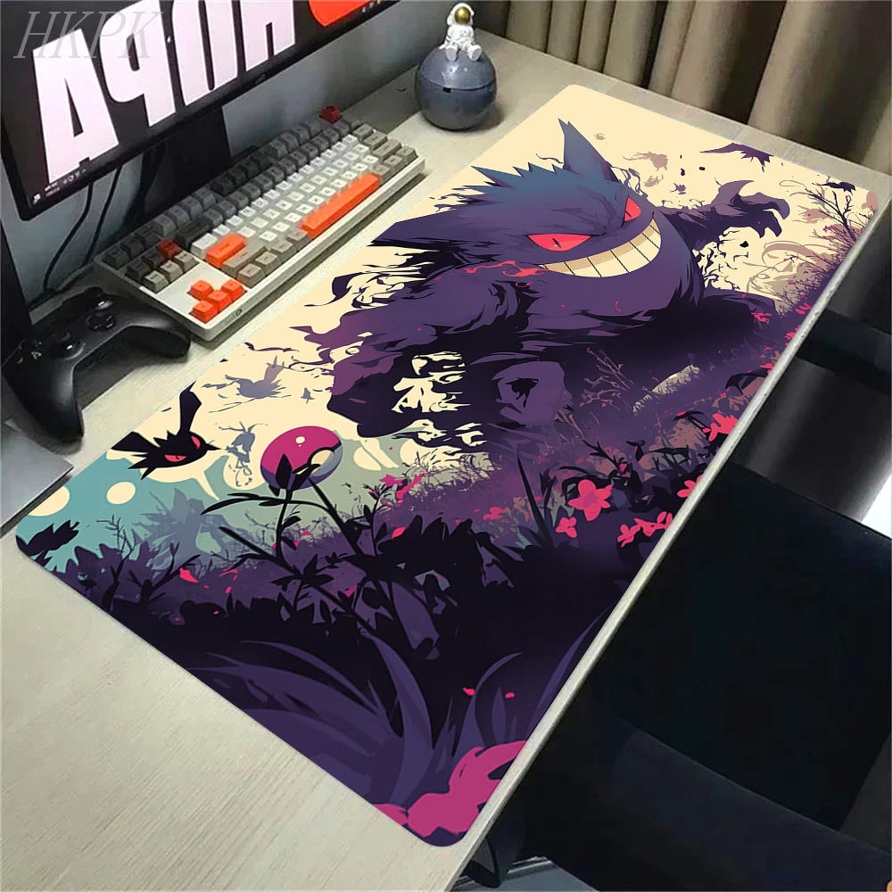 Mousepad Gamer Pokémon Gengar XL – Base Antiderrapante e Borda Reforçada