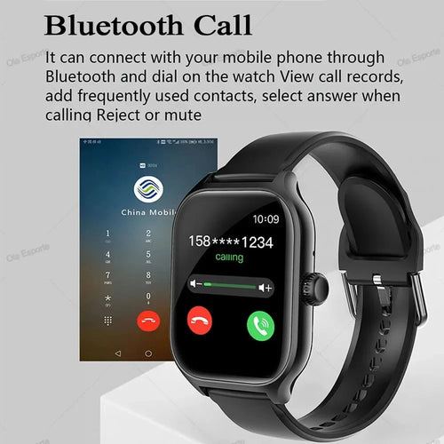 Smart Watch para Android e iOS, tela HD de 1,83 polegadas