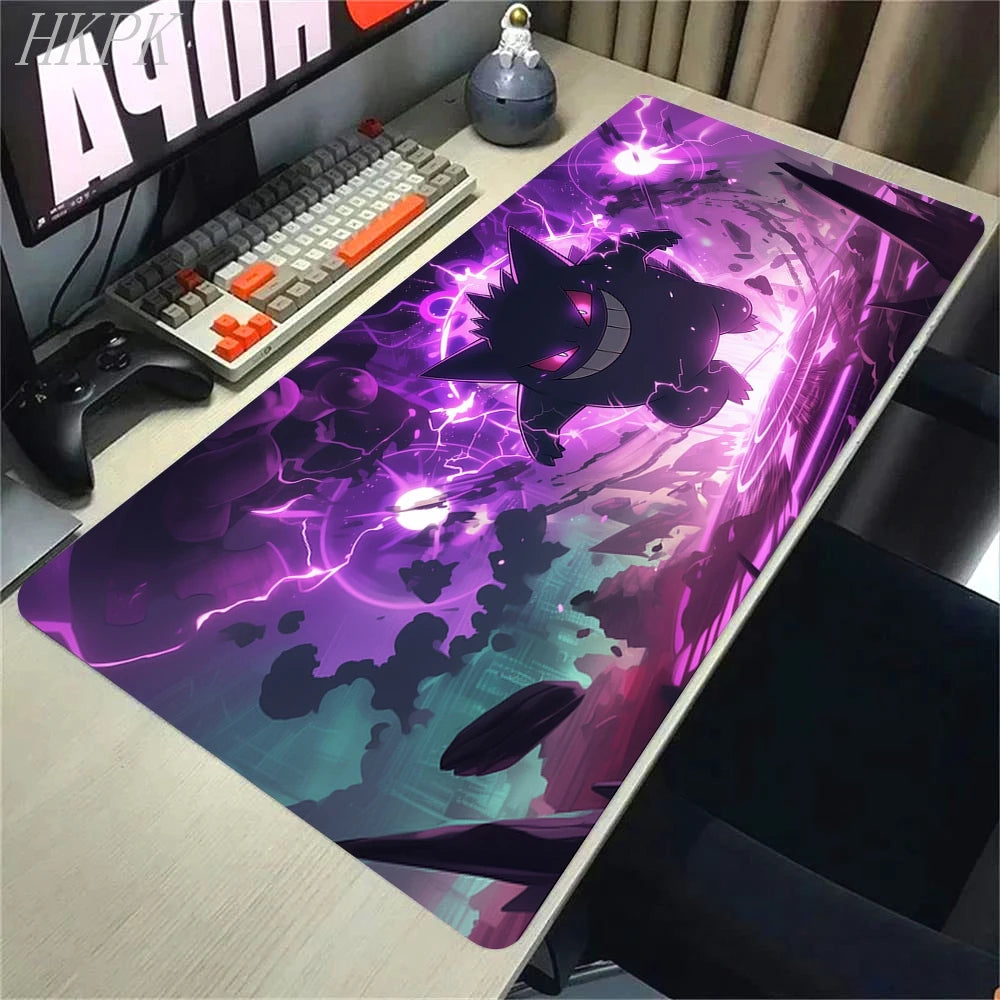 Mousepad Gamer Pokémon Gengar XL – Base Antiderrapante e Borda Reforçada