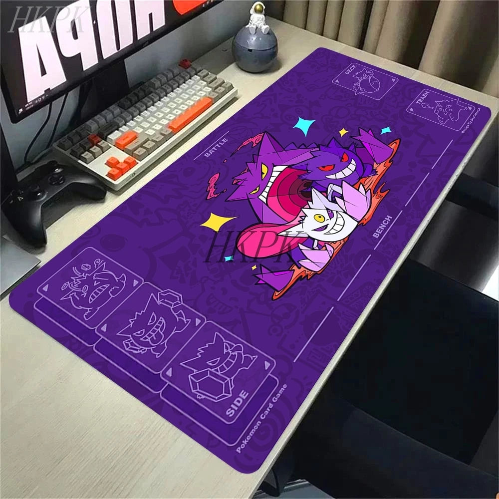 Mousepad Gamer Pokémon Gengar XL – Base Antiderrapante e Borda Reforçada