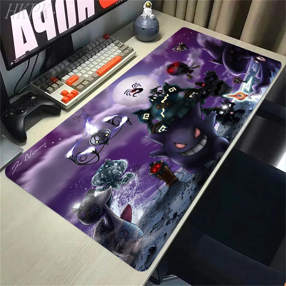 Mousepad Gamer Pokémon Gengar XL – Base Antiderrapante e Borda Reforçada