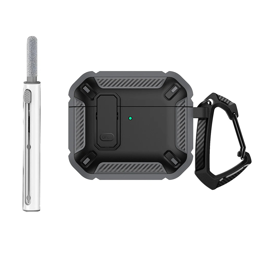 Case Elite Blindada – Ultra Proteção com Trava de Segurança (AirPods 4)