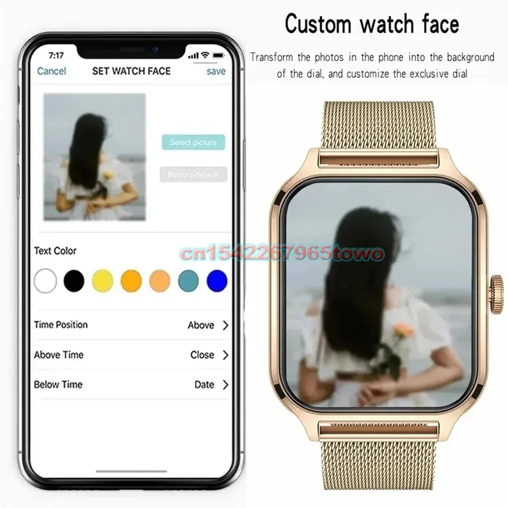 Smart Watch para Android e iOS, tela HD de 1,83 polegadas