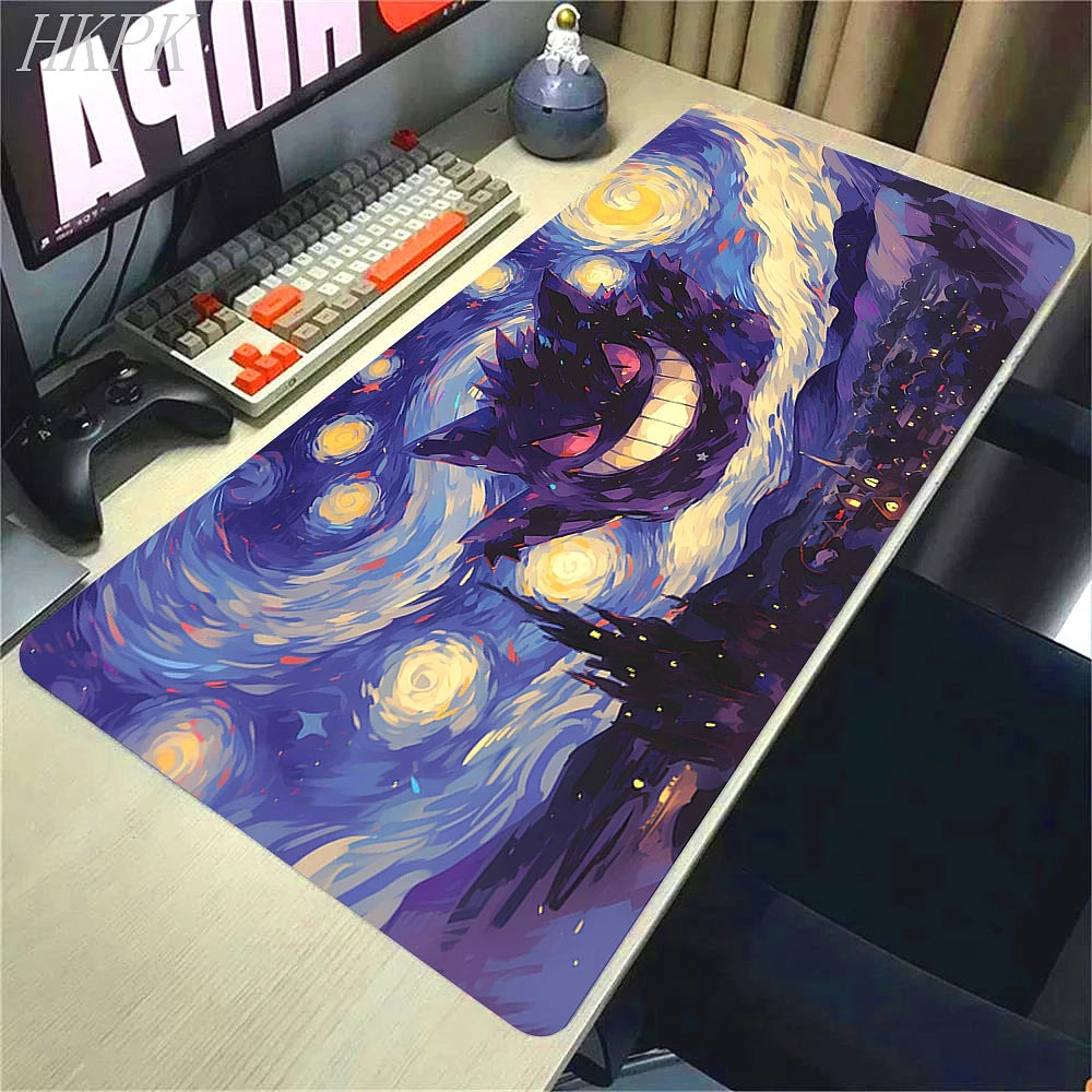 Mousepad Gamer Pokémon Gengar XL – Base Antiderrapante e Borda Reforçada