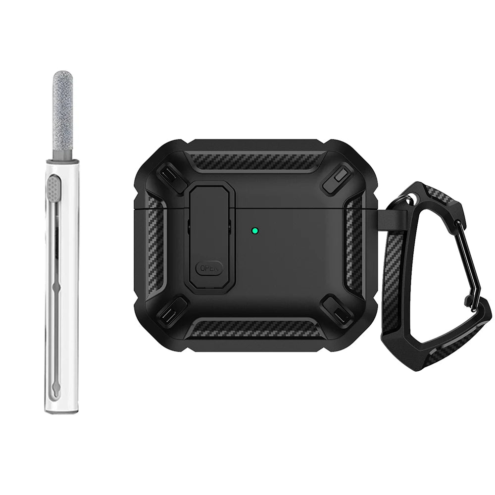 Case Elite Blindada – Ultra Proteção com Trava de Segurança (AirPods 4)